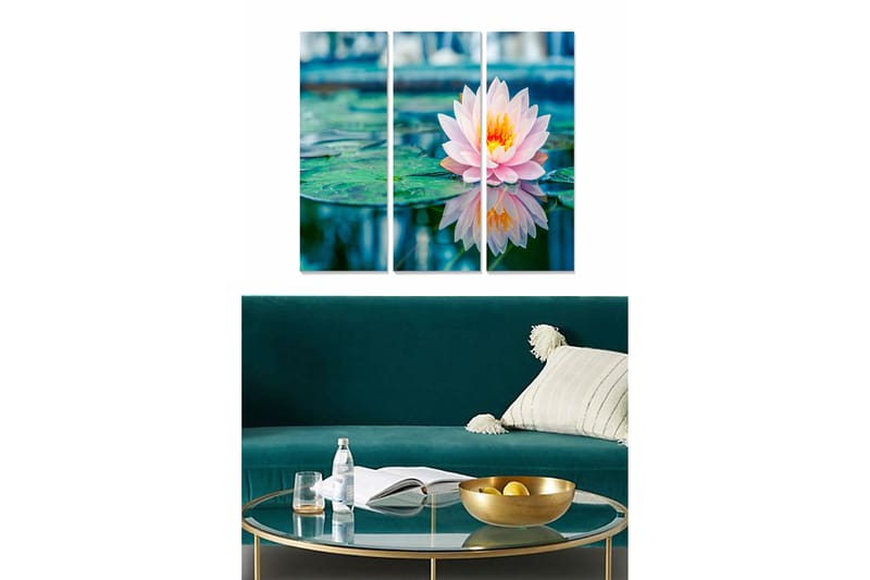 Fototapet Floral 3 stk Flerfarvet - 22x05 cm - Boligtilbehør - Billeder & kunst - Billeder på lærred