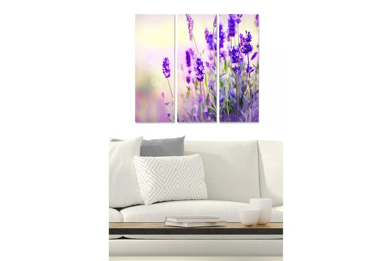 Fototapet Floral 3 stk Flerfarvet - 22x05 cm - Boligtilbehør - Billeder & kunst - Billeder på lærred
