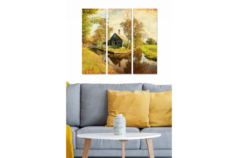Fototapet Floral 3 stk Flerfarvet - 22x05 cm - Boligtilbehør - Billeder & kunst - Billeder på lærred