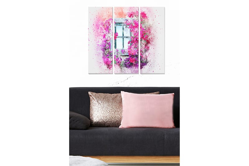 Fototapet Floral 3 stk Flerfarvet - 22x05 cm - Boligtilbehør - Billeder & kunst - Billeder på lærred