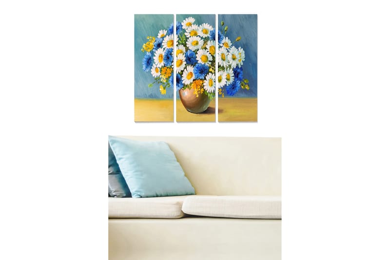 Fototapet Floral 3 stk Flerfarvet - 22x05 cm - Boligtilbehør - Billeder & kunst - Billeder på lærred