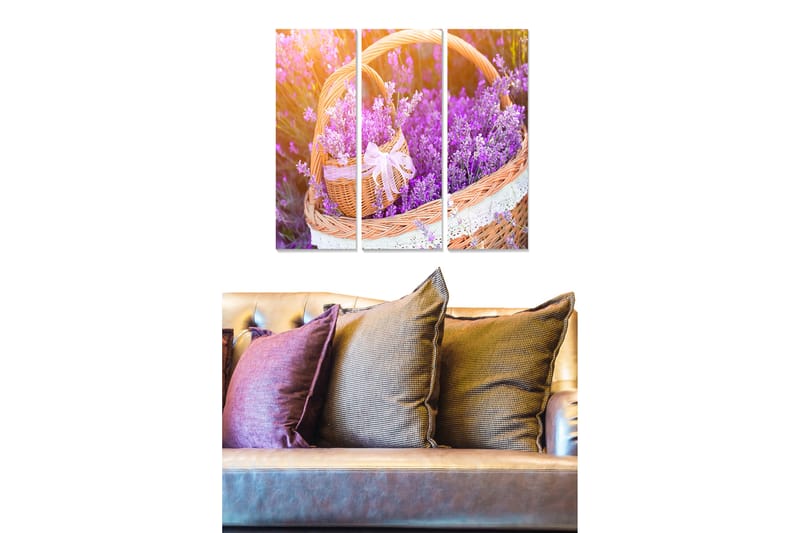 Fototapet Floral 3 stk Flerfarvet - 22x05 cm - Boligtilbehør - Billeder & kunst - Billeder på lærred