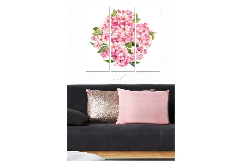 Fototapet Floral 3 stk Flerfarvet - 22x05 cm - Boligtilbehør - Billeder & kunst - Billeder på lærred