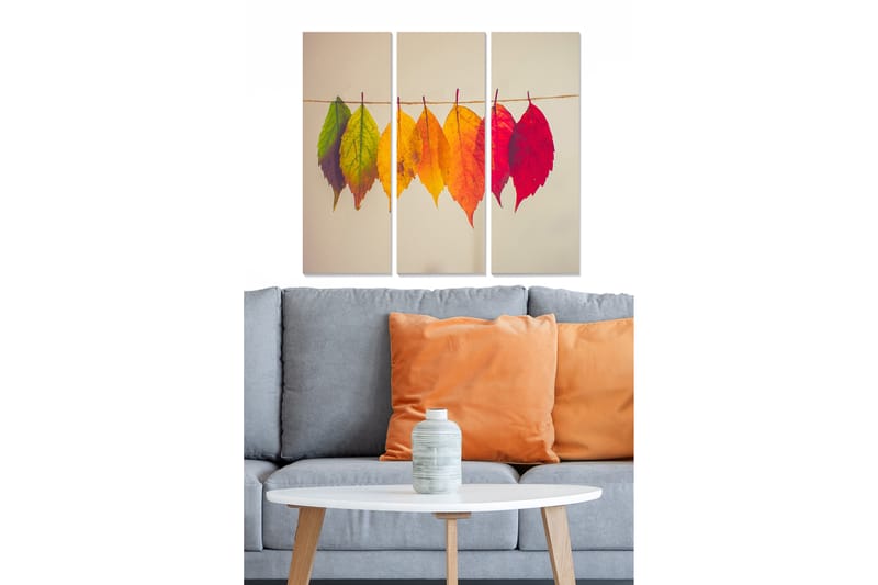 Fototapet Floral 3 stk Flerfarvet - 22x05 cm - Boligtilbehør - Billeder & kunst - Billeder på lærred