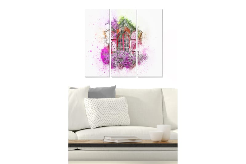 Fototapet Floral 3 stk Flerfarvet - 22x05 cm - Boligtilbehør - Billeder & kunst - Billeder på lærred