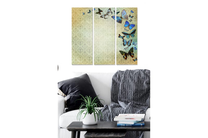 Fototapet Floral 3 stk Flerfarvet - 22x05 cm - Boligtilbehør - Billeder & kunst - Billeder på lærred