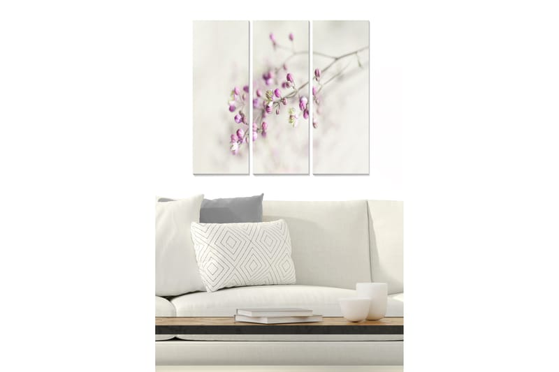 Fototapet Floral 3 stk Flerfarvet - 22x05 cm - Boligtilbehør - Billeder & kunst - Billeder på lærred
