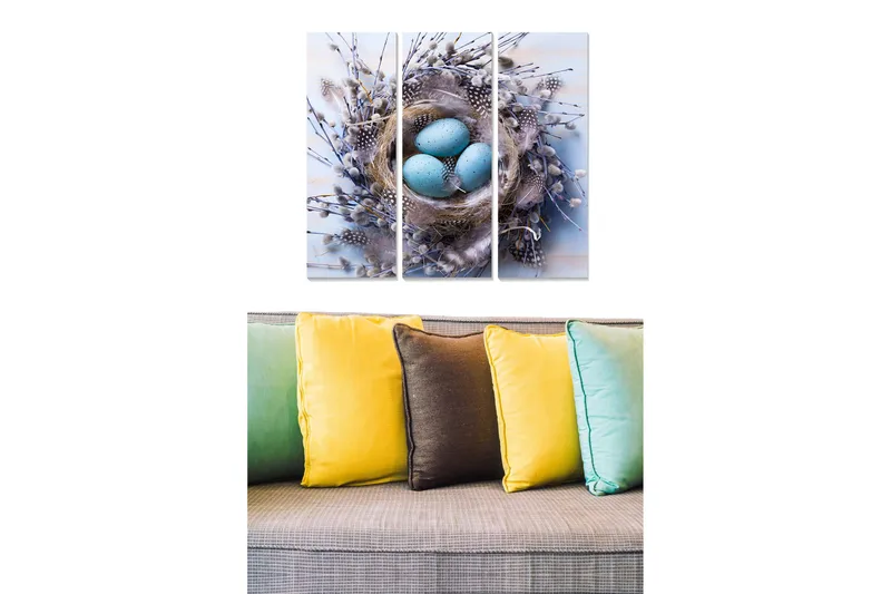 Fototapet Floral 3 stk Flerfarvet, 22x05 cm