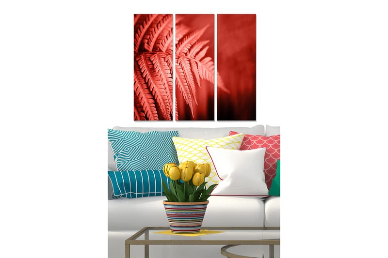 Fototapet Floral 3 stk Flerfarvet, 22x05 cm