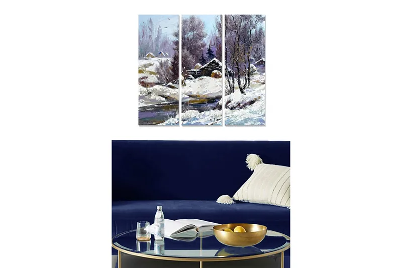 Fototapet Floral 3 stk Flerfarvet, 22x05 cm