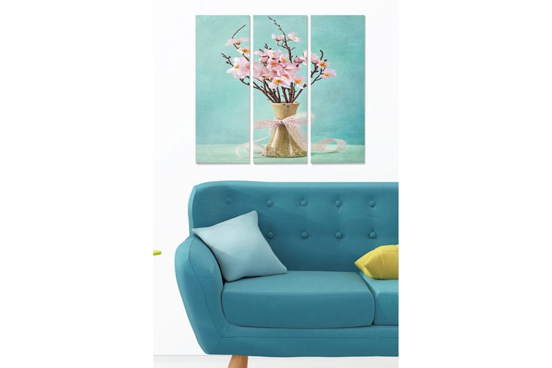 Fototapet Floral 3 stk Flerfarvet, 22x05 cm