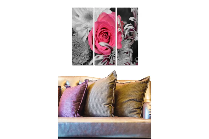 Fototapet Floral 3 stk Flerfarvet, 22x05 cm