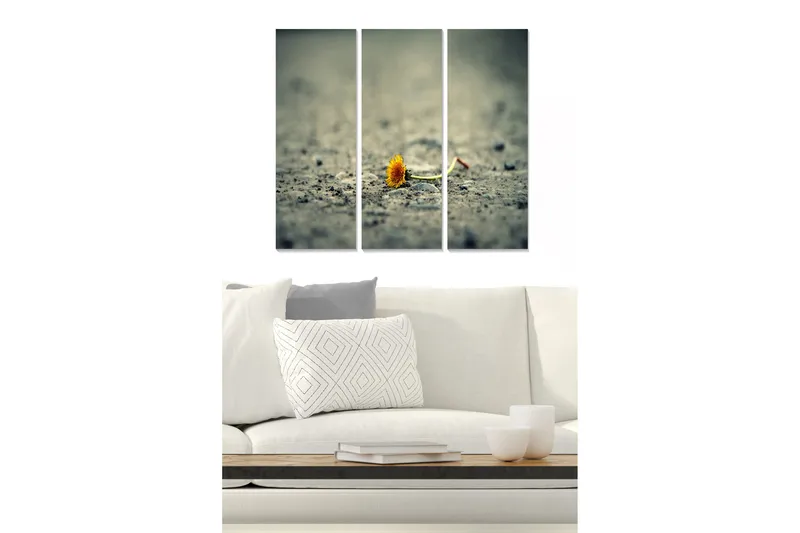 Fototapet Floral 3 stk Flerfarvet, 22x05 cm