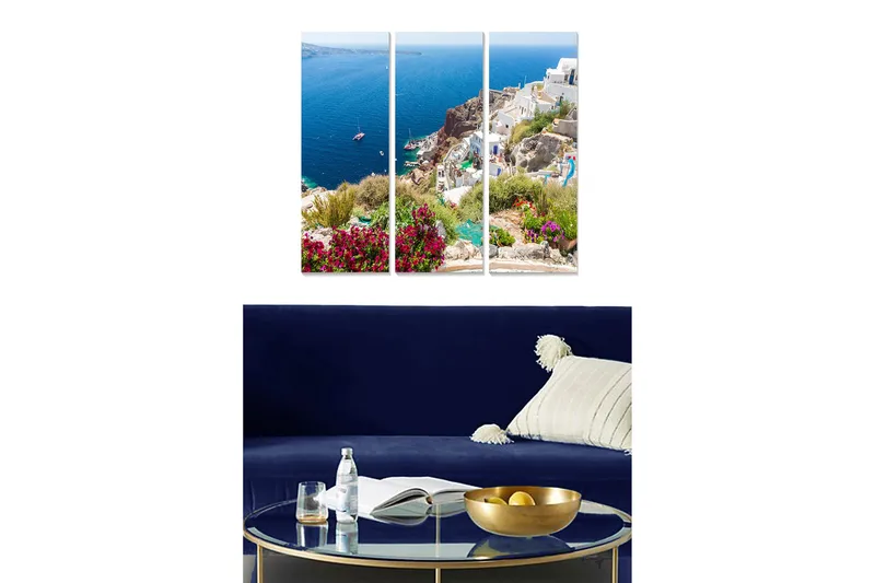 Fototapet Floral 3 stk Flerfarvet, 22x05 cm