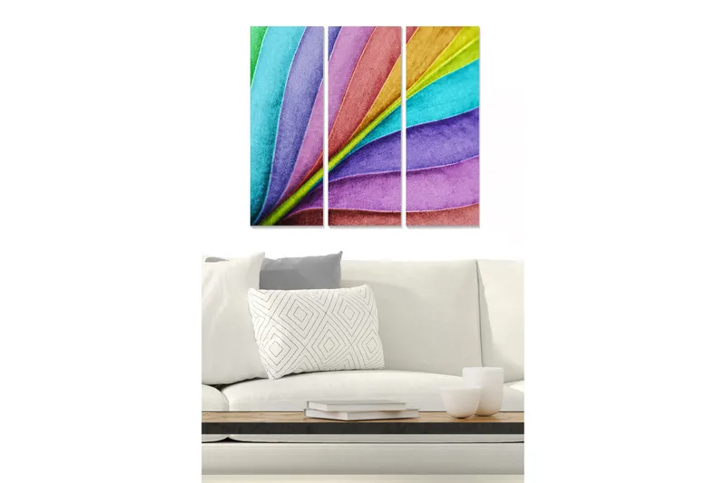 Fototapet Floral 3 stk Flerfarvet, 22x05 cm