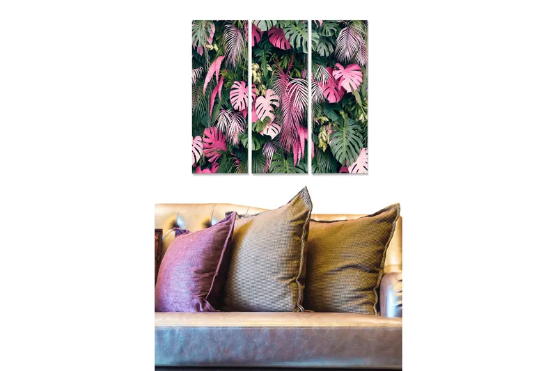 Fototapet Floral 3 stk Flerfarvet, 22x05 cm