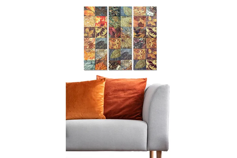 Fototapet Floral 3 stk Flerfarvet, 22x05 cm