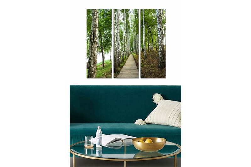 Fototapet Floral 3 stk Flerfarvet, 22x05 cm