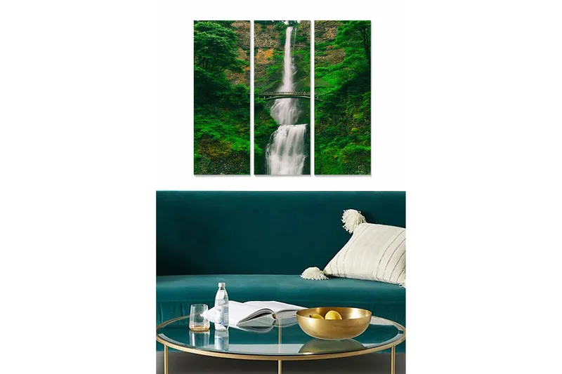 Fototapet Floral 3 stk Flerfarvet, 22x05 cm