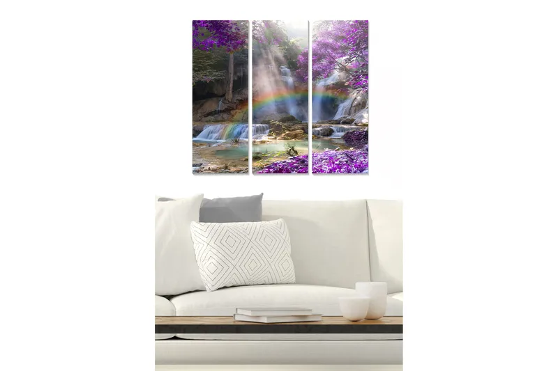 Fototapet Floral 3 stk Flerfarvet, 22x05 cm