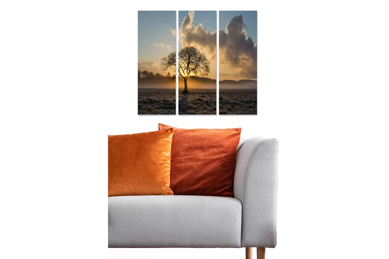 Fototapet Floral 3 stk Flerfarvet, 22x05 cm