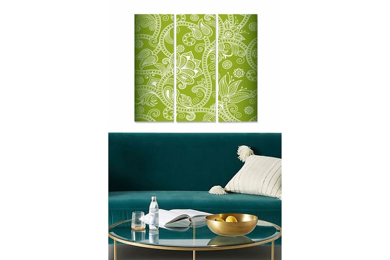 Fototapet Floral 3 stk Flerfarvet, 22x05 cm