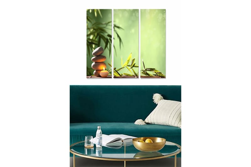 Fototapet Floral 3 stk Flerfarvet, 22x05 cm