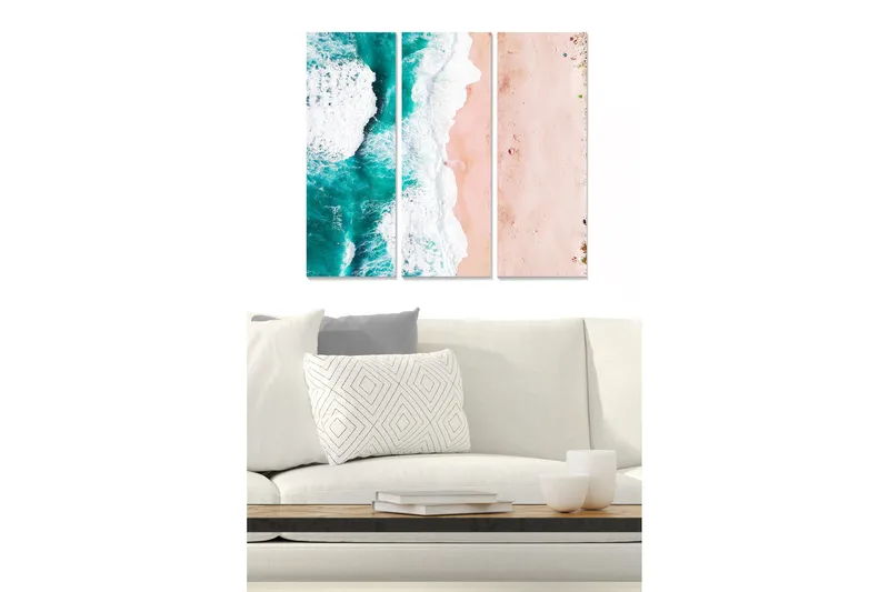 Fototapet Floral 3 stk Flerfarvet, 22x05 cm