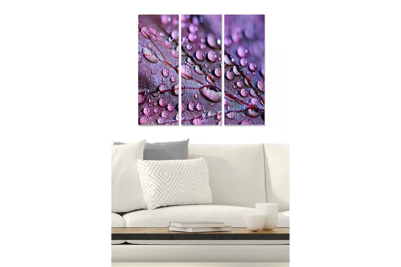 Fototapet Floral 3 stk Flerfarvet, 22x05 cm