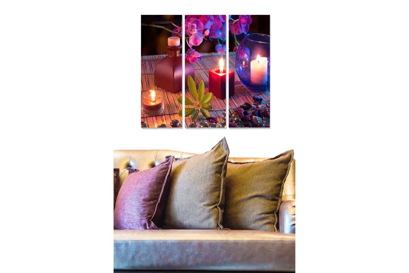 Fototapet Floral 3 stk Flerfarvet, 22x05 cm