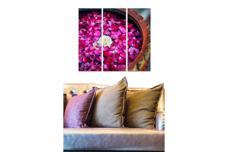 Fototapet Floral 3 stk Flerfarvet, 22x05 cm