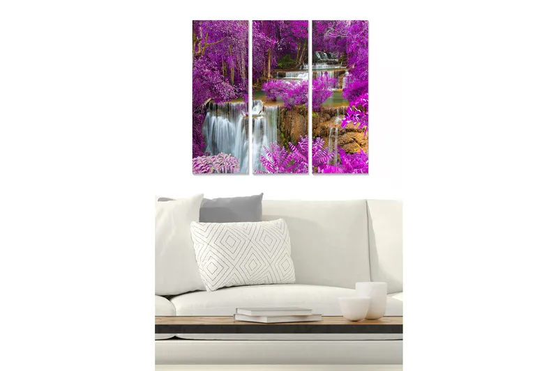 Fototapet Floral 3 stk Flerfarvet, 22x05 cm