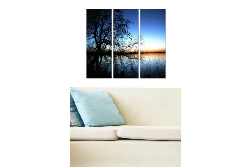 Fototapet Floral 3 stk Flerfarvet, 22x05 cm