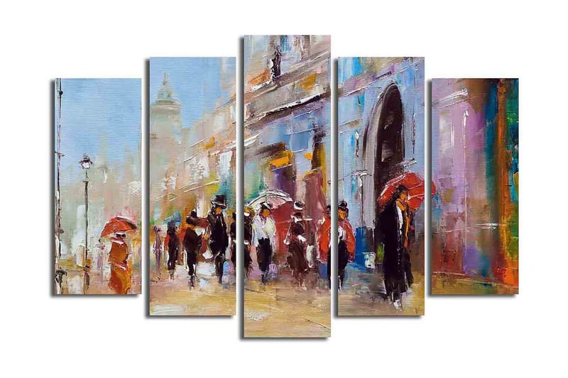 Fototapet Floral 5 stk Flerfarvet, 11x96 cm