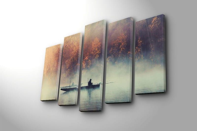 Fototapet Floral 5 stk Flerfarvet - 11x96 cm - Boligtilbehør - Billeder & kunst - Billeder på lærred