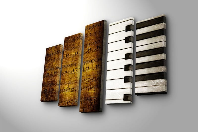 Fototapet Floral 5 stk Flerfarvet - 11x96 cm - Boligtilbehør - Billeder & kunst - Billeder på lærred