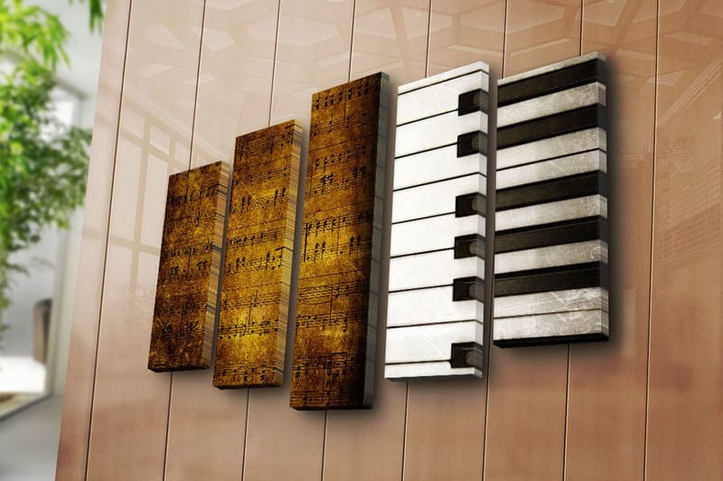 Fototapet Floral 5 stk Flerfarvet - 11x96 cm - Boligtilbehør - Billeder & kunst - Billeder på lærred