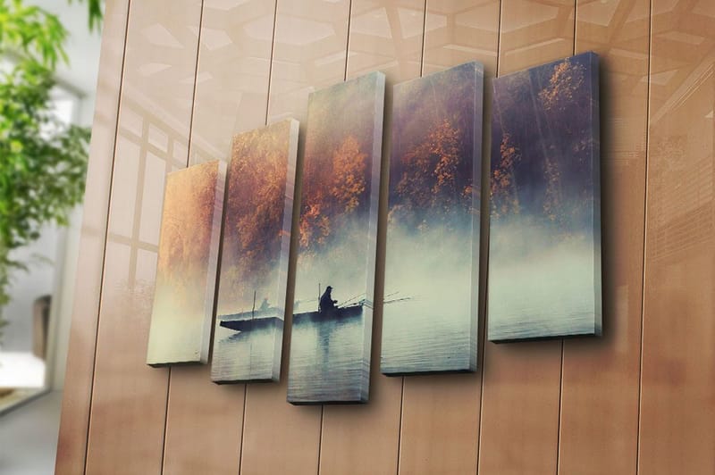 Fototapet Floral 5 stk Flerfarvet - 11x96 cm - Boligtilbehør - Billeder & kunst - Billeder på lærred