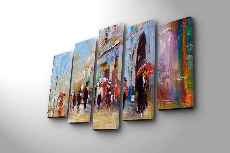 Fototapet Floral 5 stk Flerfarvet - 11x96 cm - Boligtilbehør - Billeder & kunst - Billeder på lærred