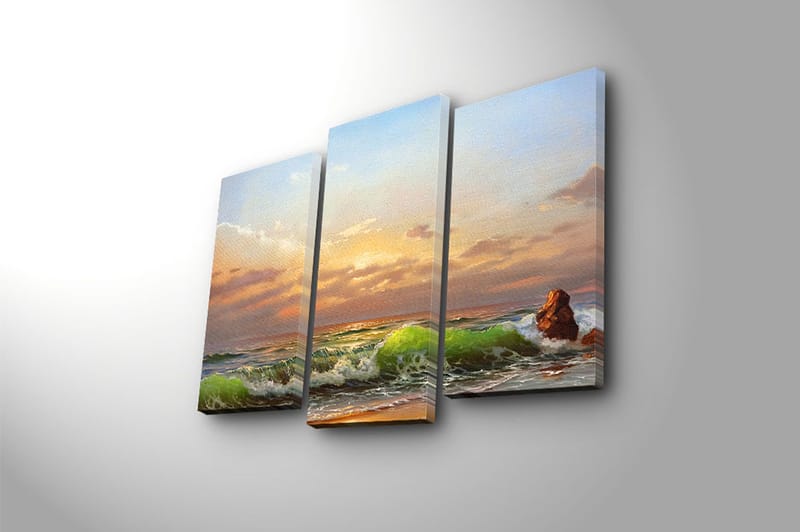 Fototapet Køkken 3 stk Flerfarvet - 22x03 cm - Boligtilbehør - Billeder & kunst - Billeder på lærred