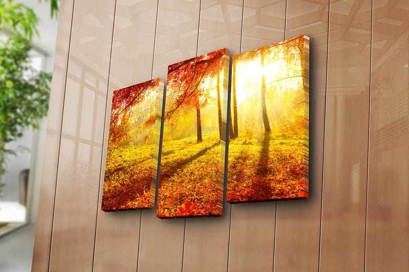 Fototapet Køkken 3 stk Flerfarvet - 22x03 cm - Boligtilbehør - Billeder & kunst - Billeder på lærred