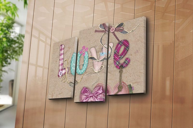 Fototapet Køkken 3 stk Flerfarvet - 22x03 cm - Boligtilbehør - Billeder & kunst - Billeder på lærred