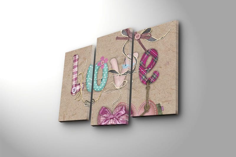 Fototapet Køkken 3 stk Flerfarvet - 22x03 cm - Boligtilbehør - Billeder & kunst - Billeder på lærred