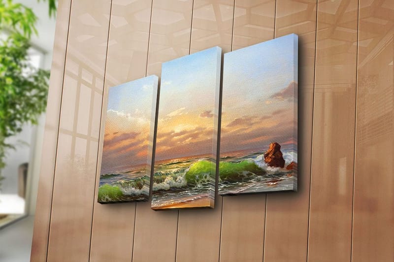 Fototapet Køkken 3 stk Flerfarvet - 22x03 cm - Boligtilbehør - Billeder & kunst - Billeder på lærred