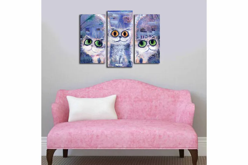 Fototapet Køkken 3 stk Flerfarvet - 22x03 cm - Boligtilbehør - Billeder & kunst - Billeder på lærred