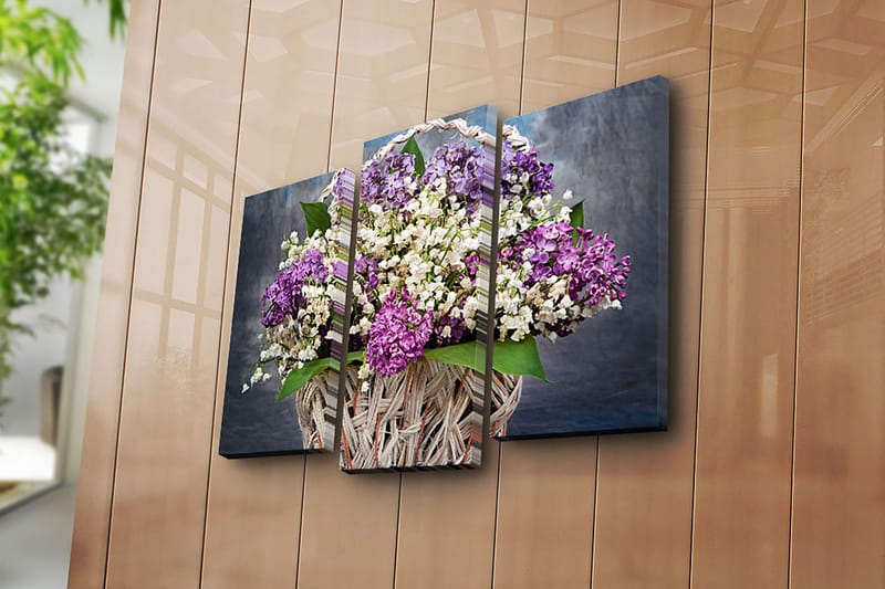 Fototapet Køkken 3 stk Flerfarvet - 22x03 cm - Boligtilbehør - Billeder & kunst - Billeder på lærred