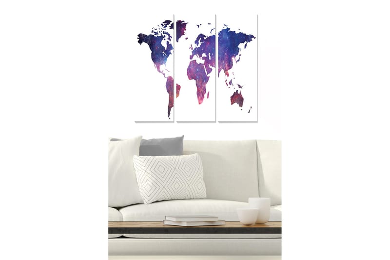 Fototapet Kort 3 stk Flerfarvet, 22x05 cm