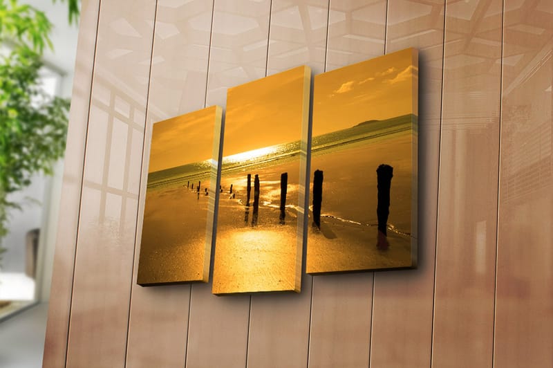Fototapet Musik 3 stk Flerfarvet - 22x03 cm - Boligtilbehør - Billeder & kunst - Billeder på lærred