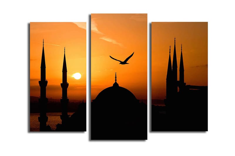 Fototapet Musik 3 stk Flerfarvet, 22x03 cm