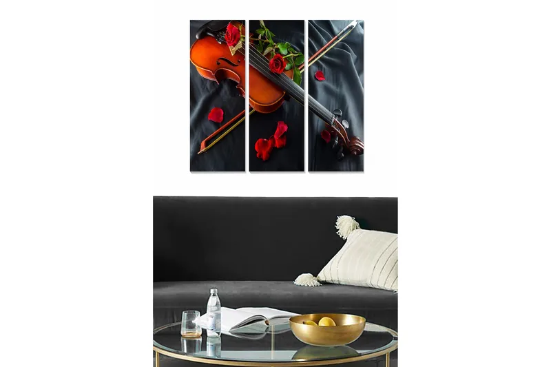 Fototapet Musik 3 stk Flerfarvet, 22x05 cm